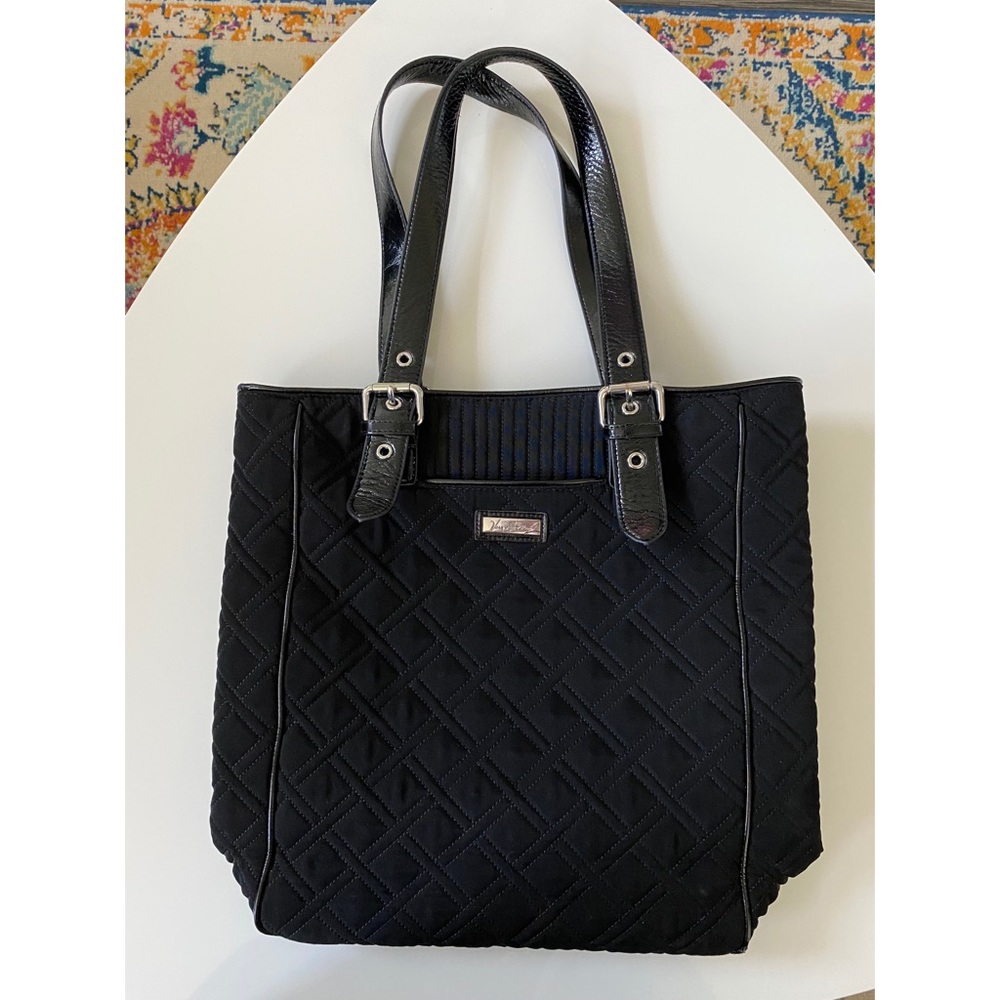 Vera Bradley Black Quilted Tote/Laptop Bag